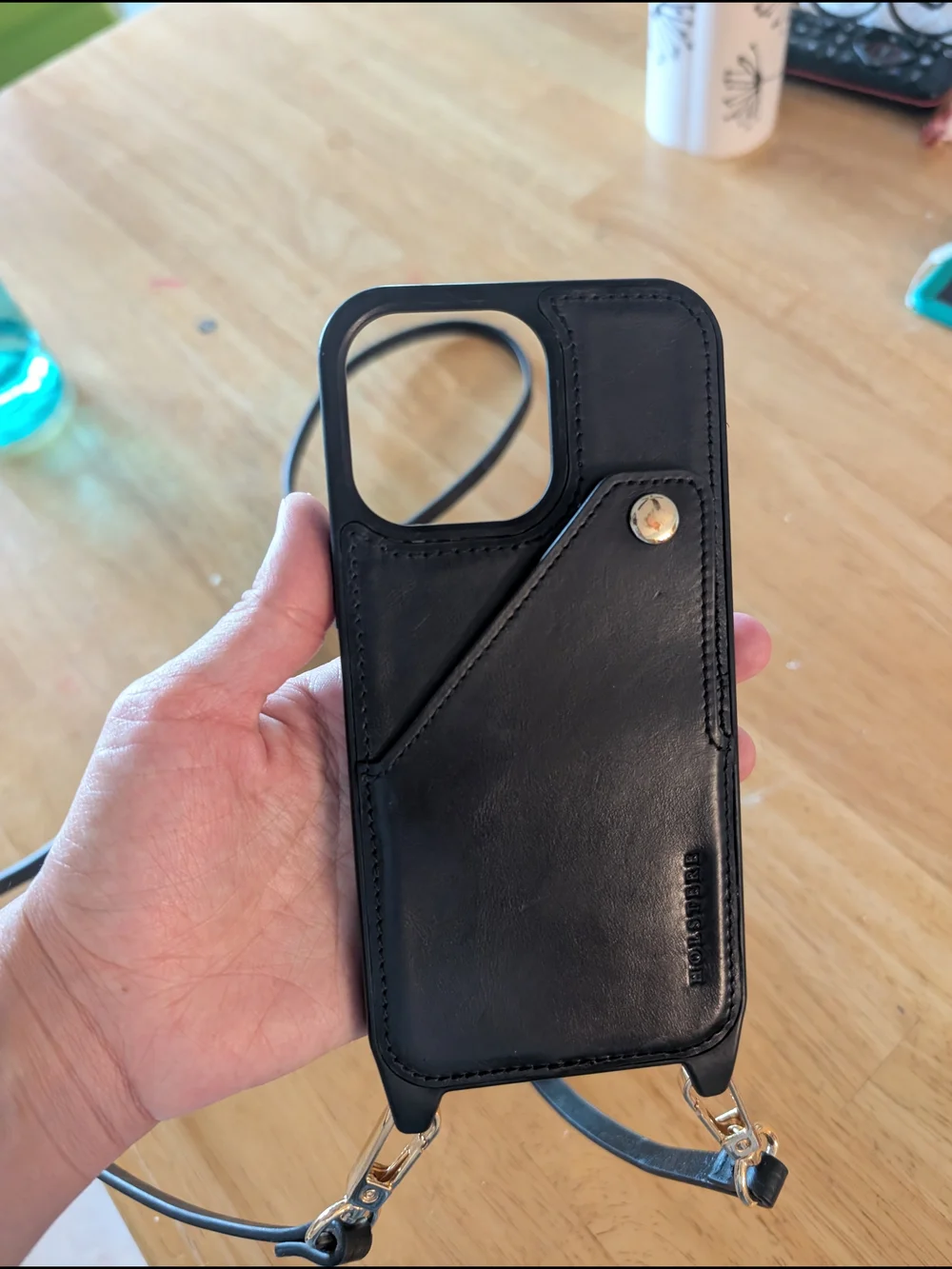Holstere Black I-Phone 14 Pro Max Crossbody Case with Strap